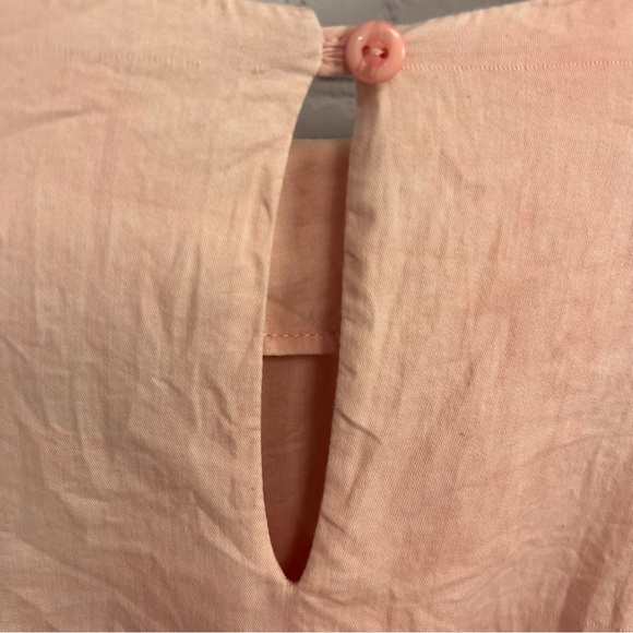Maria Bouvier x Anthropologie hand dyed organic cotton pink ruched top Small - Picture 7 of 12